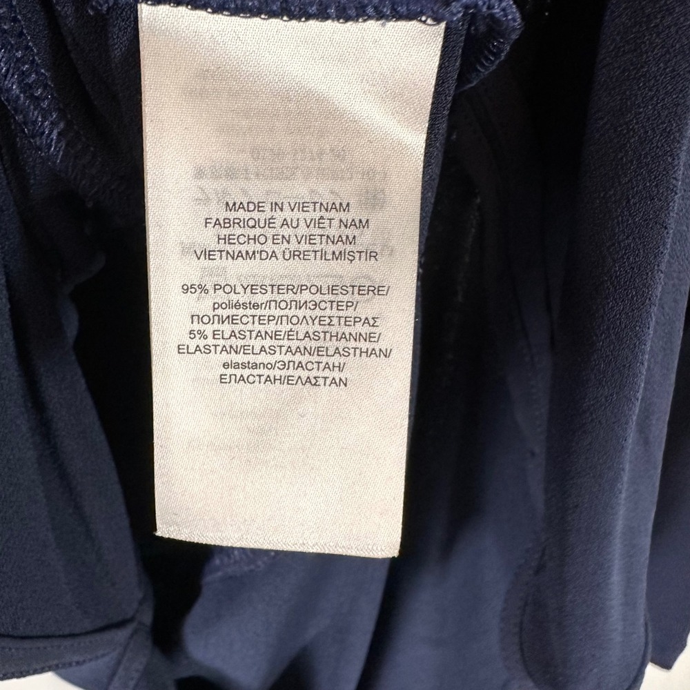 Lauren Ralph Lauren Women's Navy Blue Long Sleeve Keyhole Tunic Top‎ Small - Picture 5 of 8